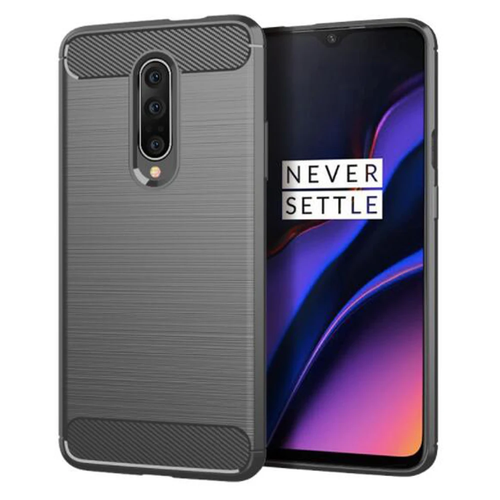 For Oneplus7 Pro Case Carbon Fiber TPU l-S Silicone soft cover Oneplus 7 Seven A7000 7Pro Phone Bag |