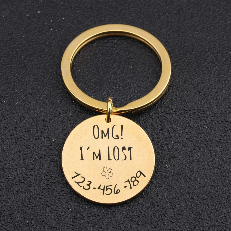 New Design Customized Phone Number Pets Anti-lost Keyring Pet ID Tag Dog Collar Key Chains High Quality Keys Holder Jewelry | Украшения и