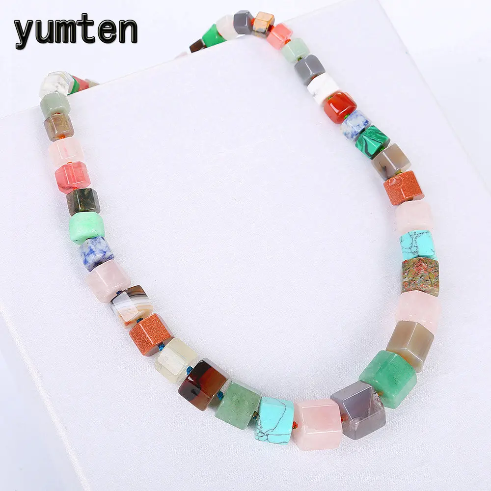 Yumten Цветное Женское Ожерелье Заявление Колар Маскулино Модное Натуральное Силовое Драгоценное Камень Молитва Персонализированная Бижутерия Оптовая