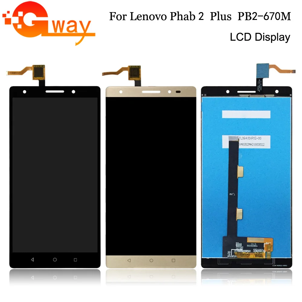 6 4 &quotдля Lenovo Phab 2 Plus PB2 670M 670Y P670 670N Phab2 670 ЖК дисплей + сенсорный экран дигитайзер