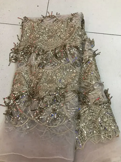 African 3D Flower Lace Fabric Embroidered Nigerian Laces Bridal High Quality French Tulle For Women ML6467 | Дом и сад