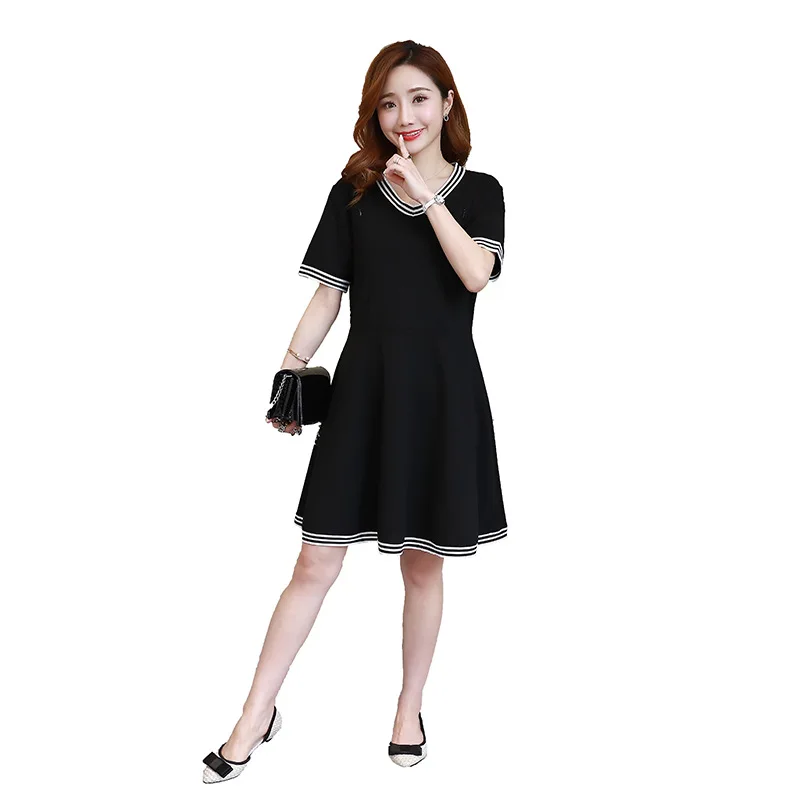 Черное платье для кормящих матерей женское осеннее элегантное грудного