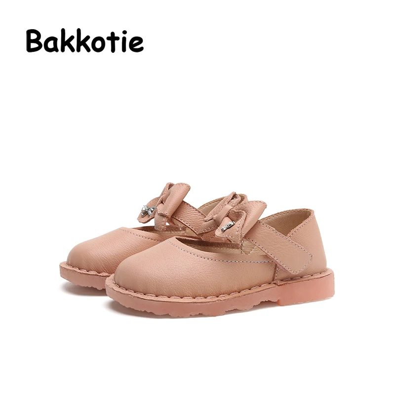 Bakkotie Новинка 2017 года осень Туфли без каблуков Cat для маленьких девочек Брендовая