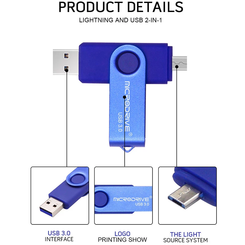 OTG USB флеш накопитель cle usb otg u диск 32g для телефона Android ручка 3 0 металлические
