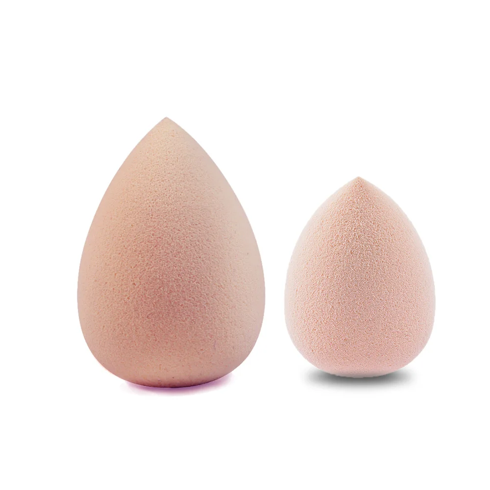2pcs beige Pooypoot косметический спонж для макияжа, спонж для основы, мягкая форма капли воды, пудра, гладкий спонж для макияжа лица, инструменты для красоты, аксессуары - Цвет: 2pcs beige