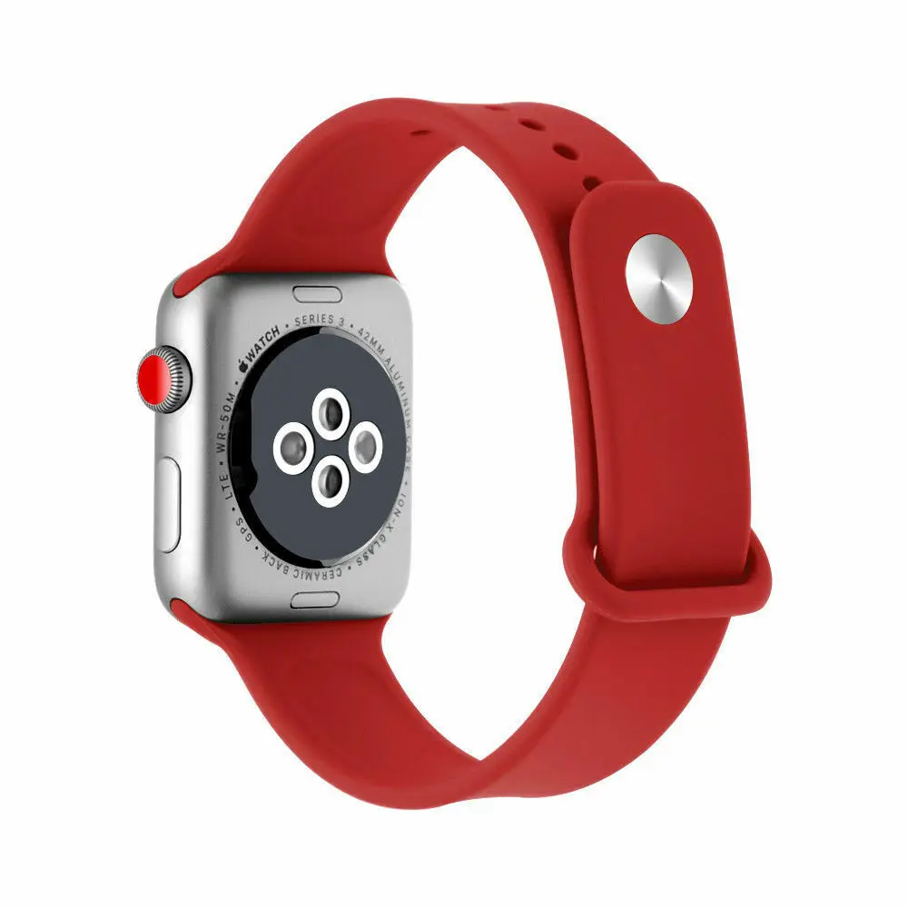 Сменный силиконовый спортивный ремешок для Apple iWatch 4/3/2/1 серии 38/40/42/44 мм цветные