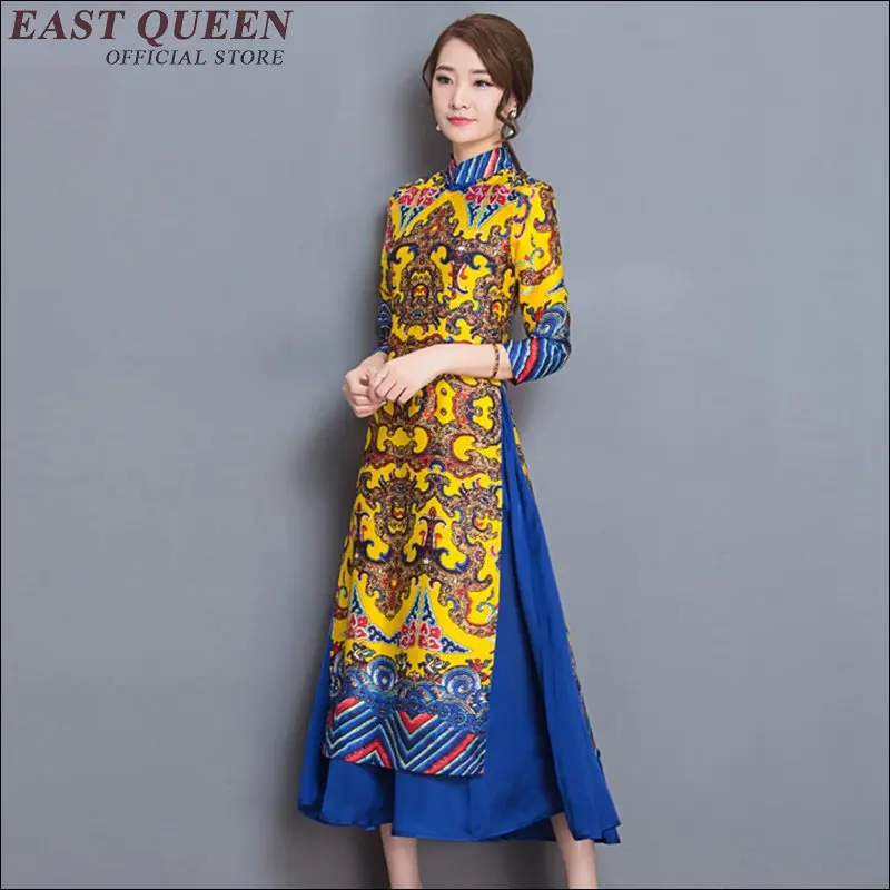 Очаровательное Ретро китайское женское осенне-зимнее велюровое платье Ципао