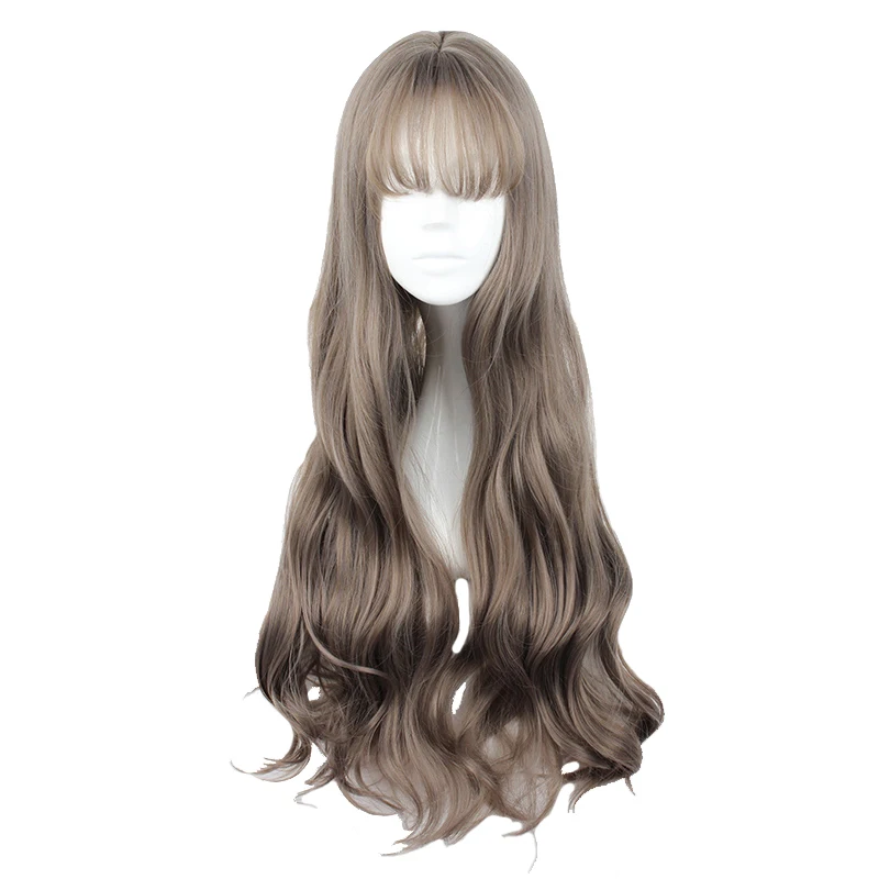 MCOSER 70CM Japan and South Korea Synthetic Hair Air Bang Mix Color Harajuku Cosplay Wig 100% High Temperature Fiber | Шиньоны и парики