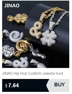 JINAO эллипса кубинская звено цепи ожерелье хип-хоп Майями Iced Out кубинская цепь с кубическим цирконием n Ювелирная Пряжка подарок