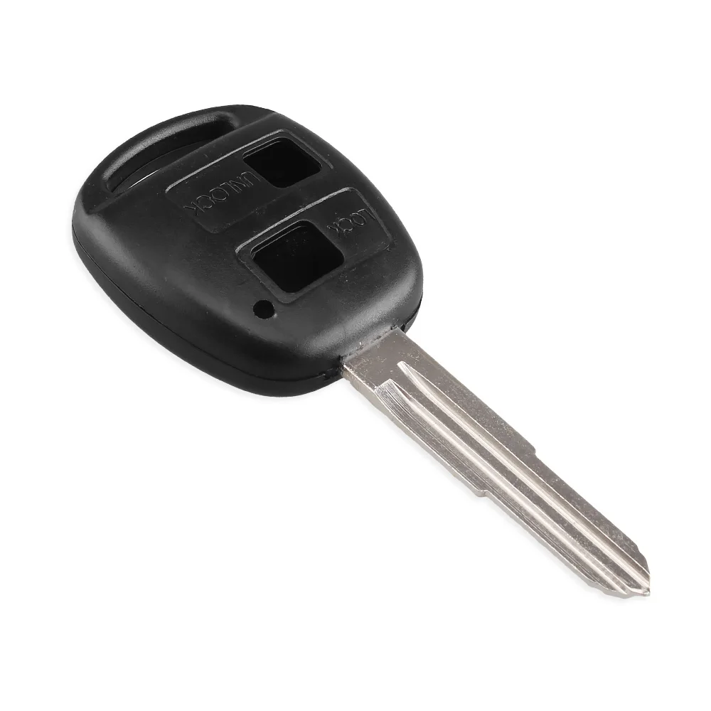 KEYYOU 2 кнопочный ключ автомобиля чехол Брелок для Toyota Yaris с TOY41 режиссерский лезвие автобрелок Замена с резиновый кнопочный коврик
