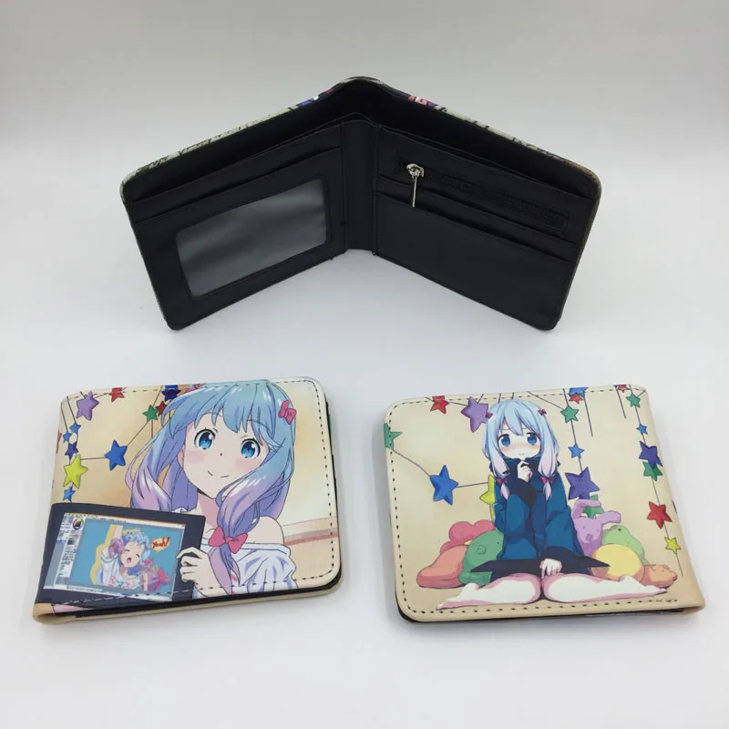 Izumi Sagiri 1 Время приключений красочные аниме кожаные кошельки кредитные карты и фото держатель кошелек Подарочная монета карман Мужская Женская сумочка для денег - Цвет: Izumi Sagiri 1