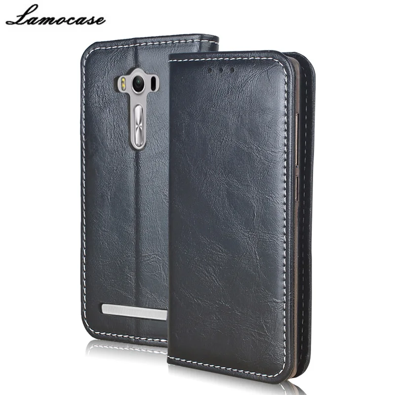 Lamocase для Asus Zenfone 2 Laser ZE550KL ZE551KL Роскошный кожаный чехол ASUS 5.5 ''откидная крышка с
