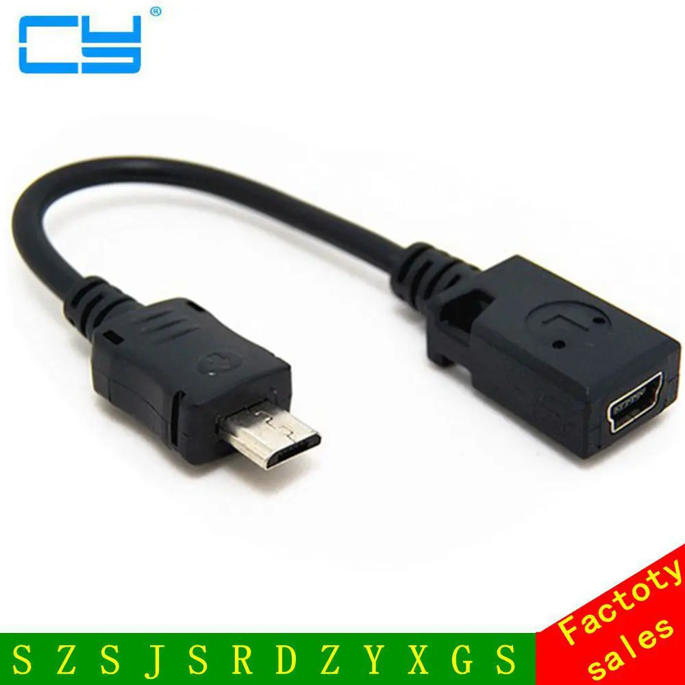 Кабель адаптер Micro USB Male Mini Female для телефонов MP3 0 1 м|adapter cable|usb female adaptermini usb adapter |
