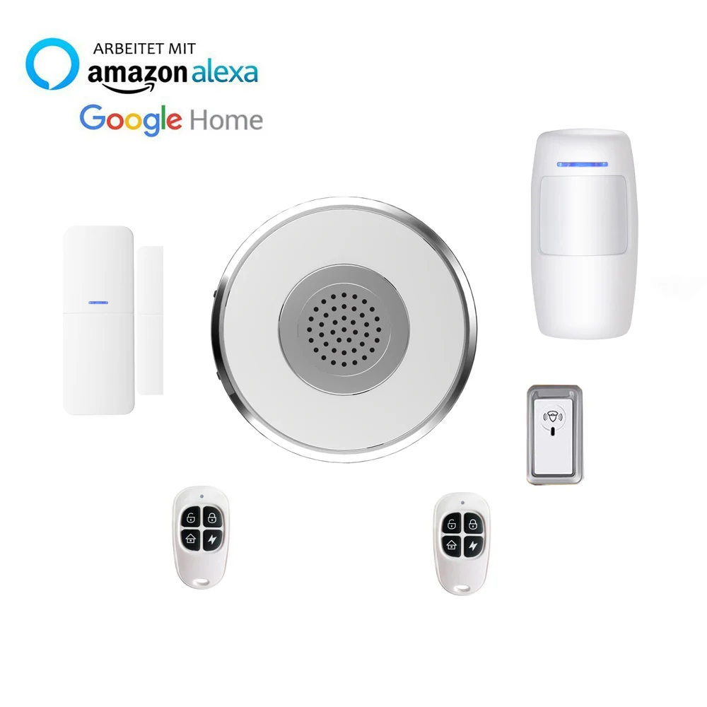 Security Kit Комплект охранной сигнализации для умного дома Tuya, WiFi шлюз, датчик двери, окна, PIR детектор, автоматизация системы домашней безопасности Alexa Google - Цвет: Security Kit