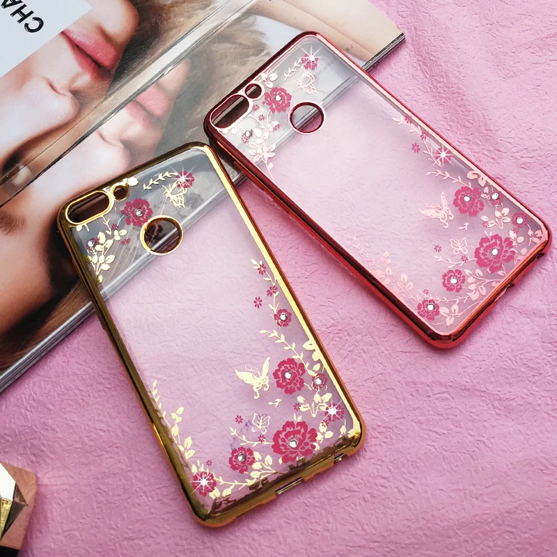 YueTuo soft tpu phone back etui cases coque cover case for huawei p smart psmart enjoy 7s 7 s original silicon silicone diamond |