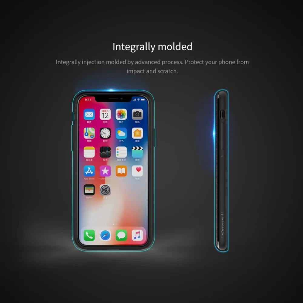 Чехол для iPhone XS X Nillkin Magic, магнитный автомобильный держатель, роскошный, натуральный, ТПУ, для iPhone X XS, адсорбция, Nilkin, чехол для телефона