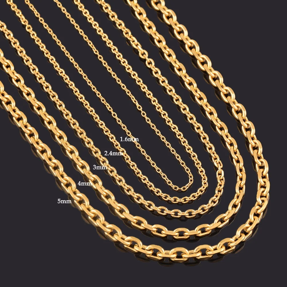 Цепочка ожерелье из нержавеющей стали ширина 1 6/2 4/3/4/5 мм|necklace chain|chain wholesalerolo chain |