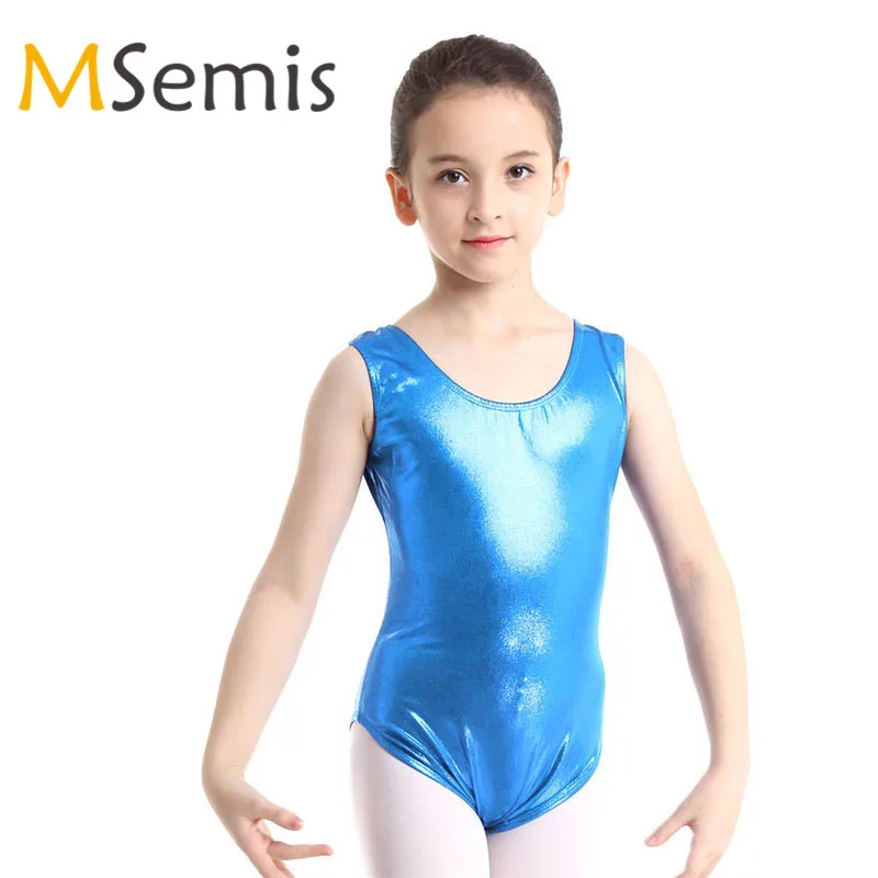 Детский гимнастический купальник для девочек танцевальный балетный трико