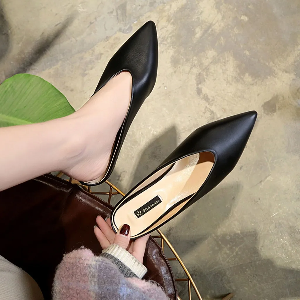 SAGACE/женская повседневная обувь на плоской подошве Шлепанцы с острым носком без