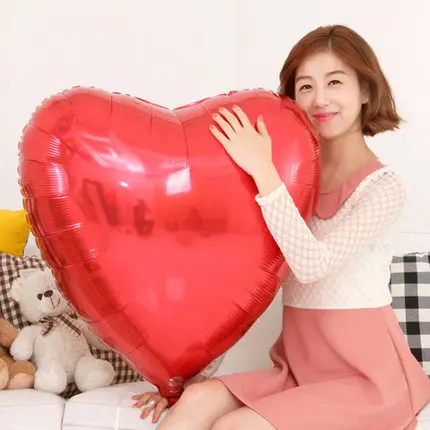 Надувные шары из фольги в форме сердца 75 см | Дом и сад