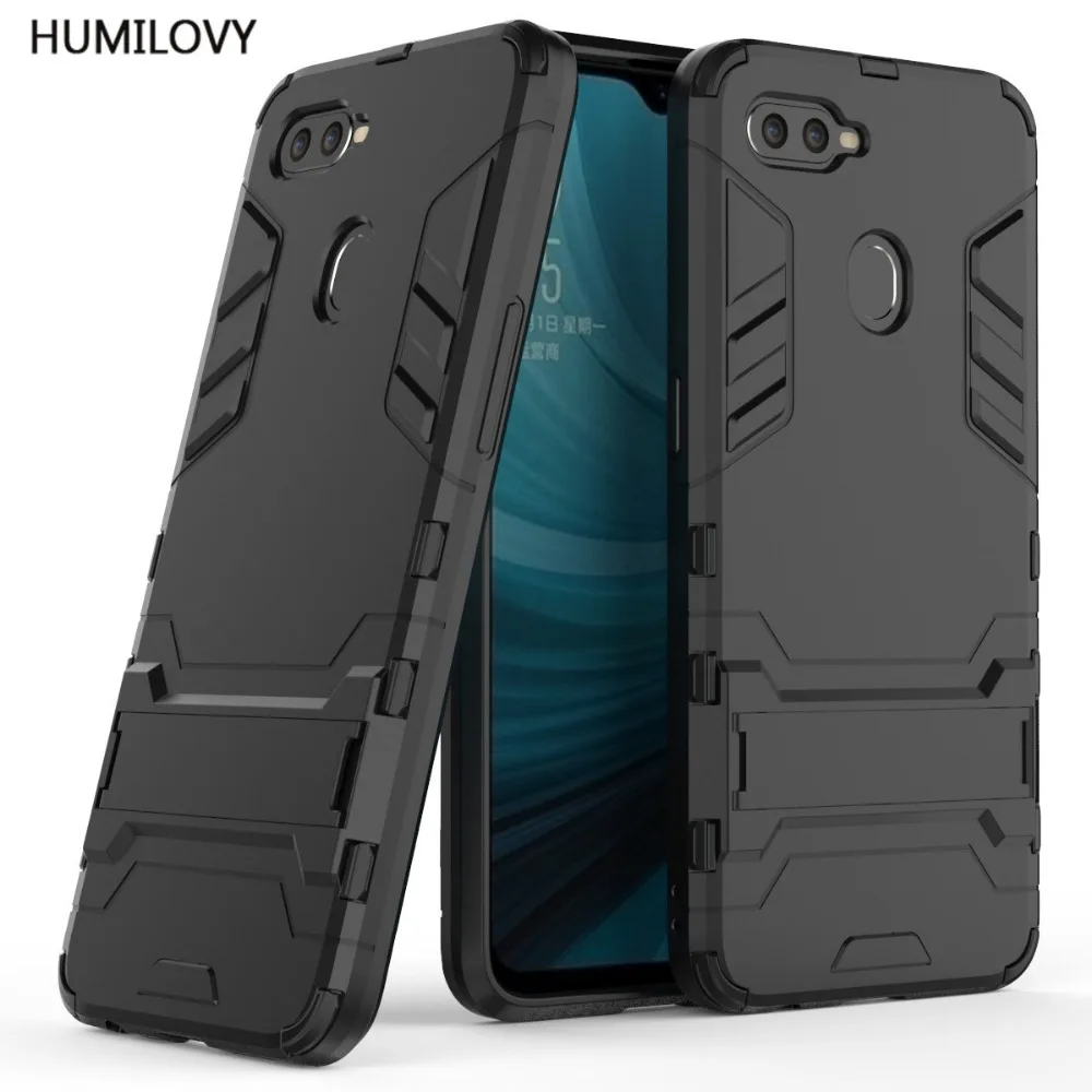 Для Coque OPPO A7 чехол Роскошный тонкий Робот Броня резиновый пластиковый для