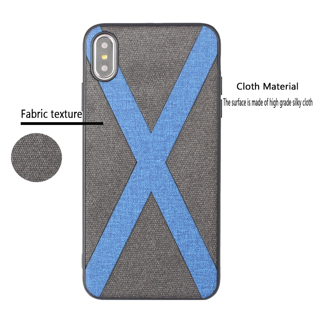 Фабричный чехол для iphone Xs Max XR X тканевая текстурная сумка телефона силиконовая