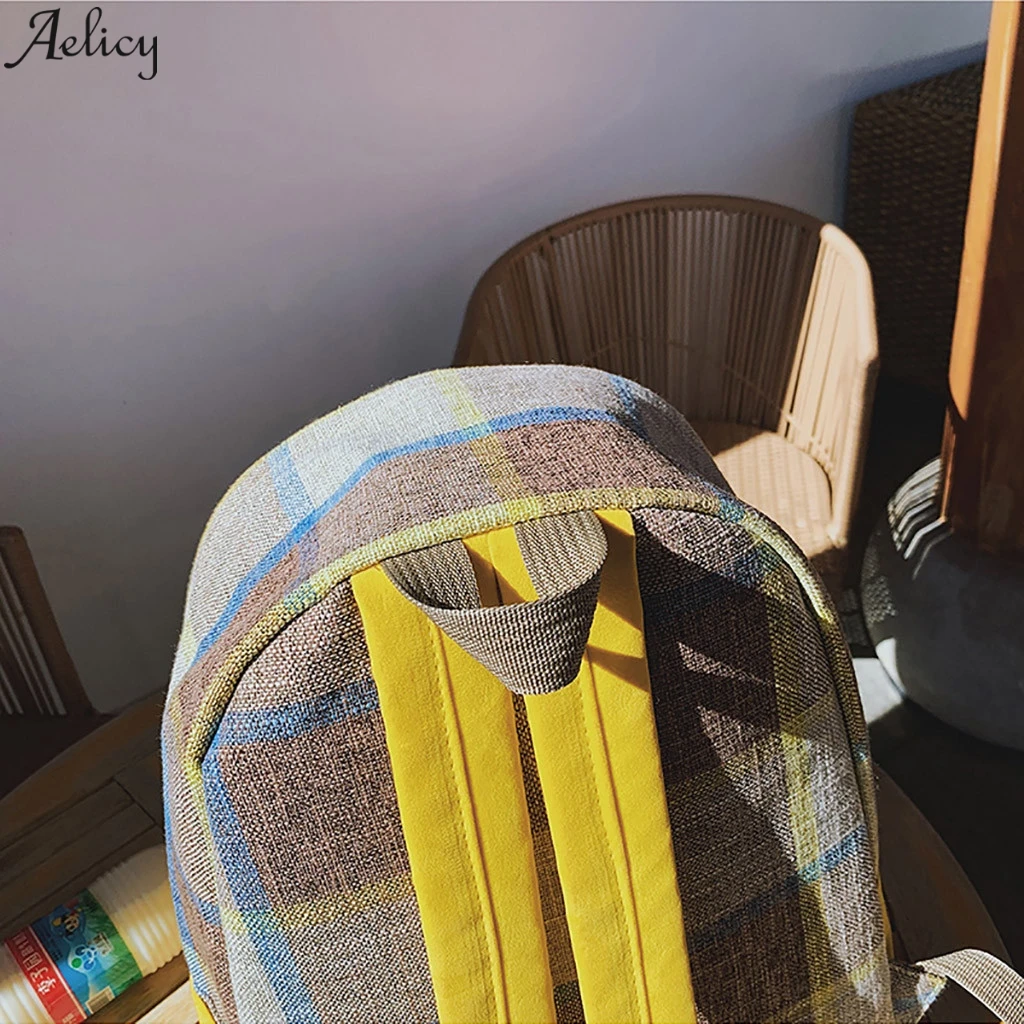 Aelicy холщовый рюкзак для женщин женский Школьный дорожная сумка пешего туризма