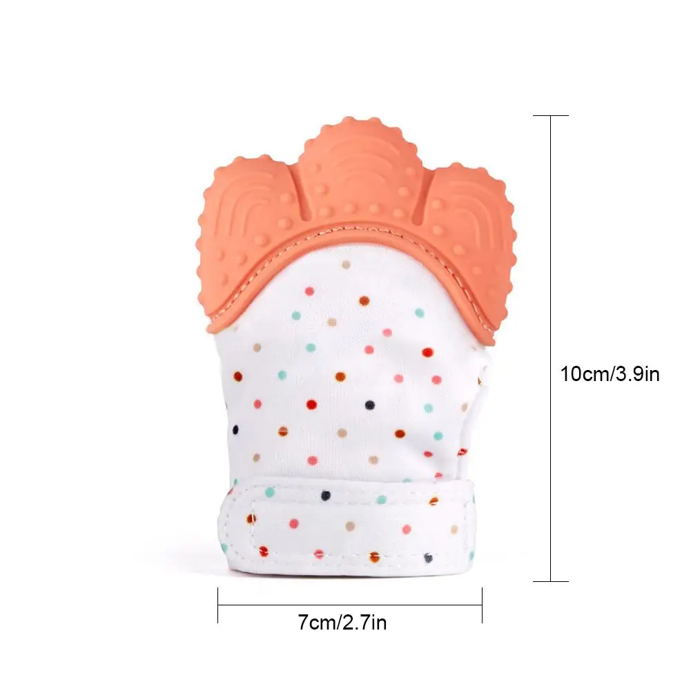

2PCS Baby Silicone Mitts Teething Mitten Glove Candy Wrapper Sound Teethers Toy Gifts Newborn Nursing Mittens Teether