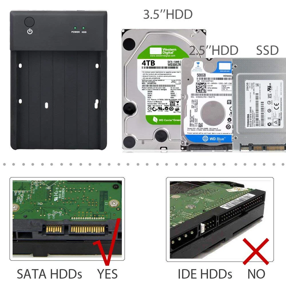 Док станция для внешнего жесткого диска 2 5 дюйма/3 дюйма USB 3 0 на SATA III|Корпус диска|