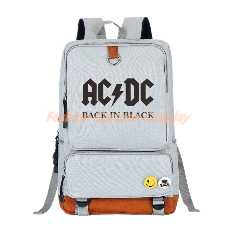 Группа AC/DC черная сумка рюкзак из конвы для ноутбука подростков Мужская школьная