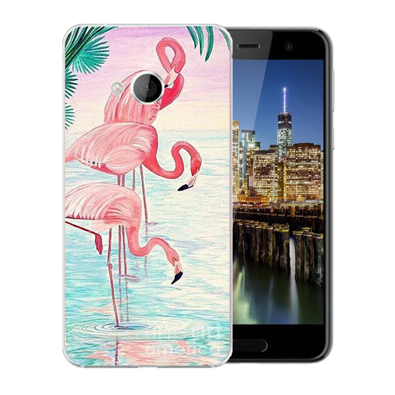 For HTC U Play Alpine 5.2 inch Soft Silicone Phone Case Clear Funda Flamingos Pattern Skin Matte Protection for Cover |