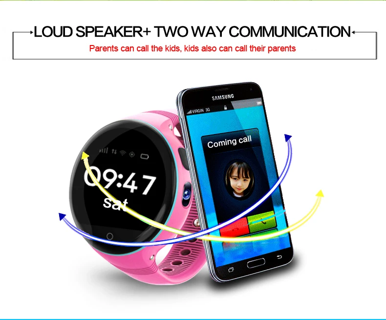 Smartch S668 Waterproof Kid Smart Watch Round Screen Wristwatch GPS SOS Remote Monitoring for kids Adults iOS Android Электроника