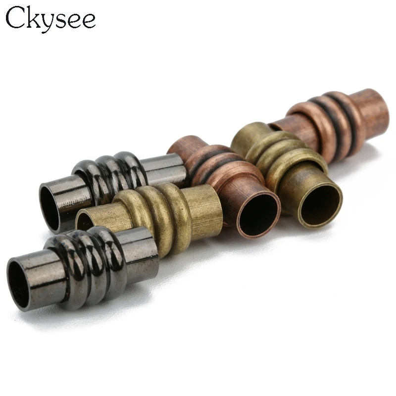 Ckysee 5 шт./лот Винтаж магнитные застежки 6 мм для браслет цепи античная