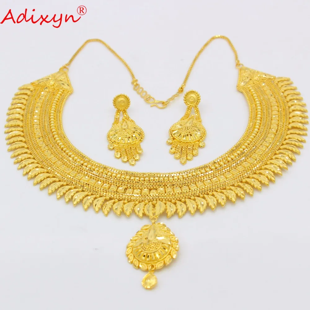 Adixyn Новое гибкое ожерелье серьги набор ювелирных изделий для женщин девушек