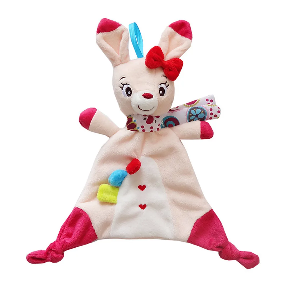 

Baby Appease Towel Toys Cute Animal Plush Doll Teether Developmental Baby Towel Stroller Bed Sleeping Blanket Toy