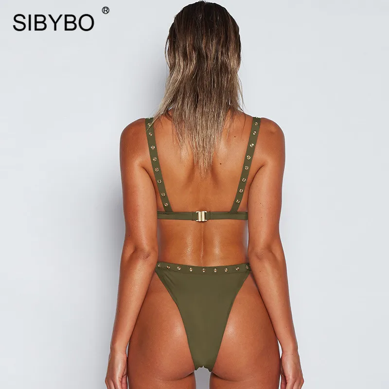 Sibybo, регулируемый ремень, спагетти ремень, сексуальный боди для женщин, v-образный вырез, обтягивающий комплект из двух предметов, женский комбинезон, пляжные женские комбинезоны