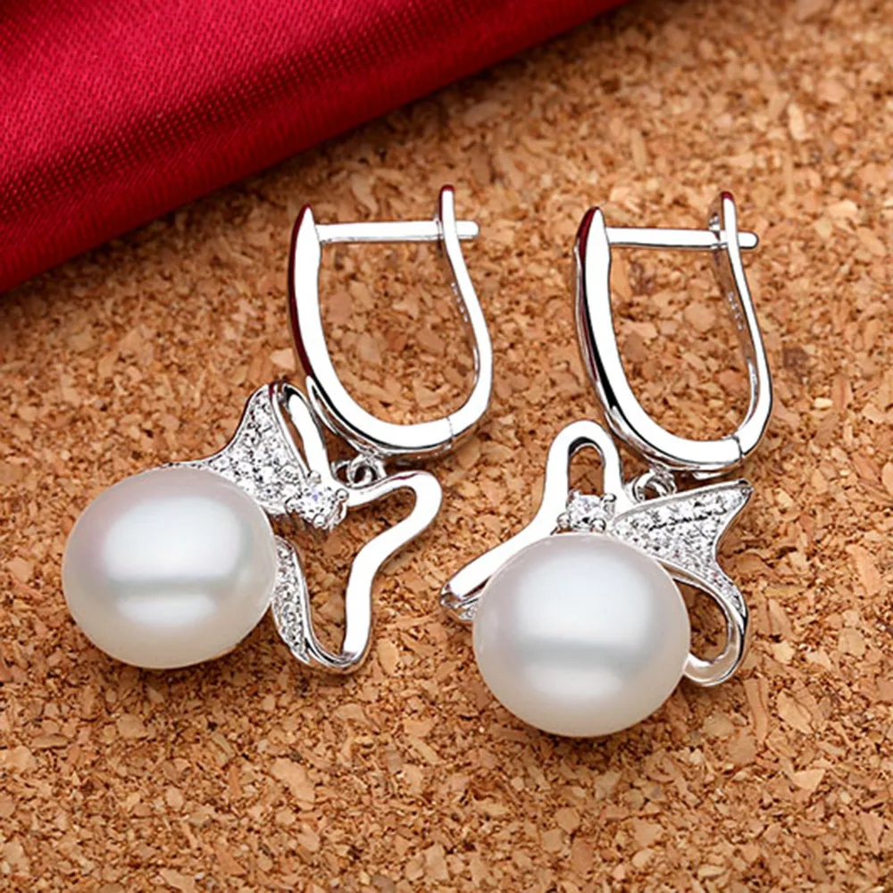 Женские свадебные серьги подвески Sinya длинные сверкающие из стерлингового