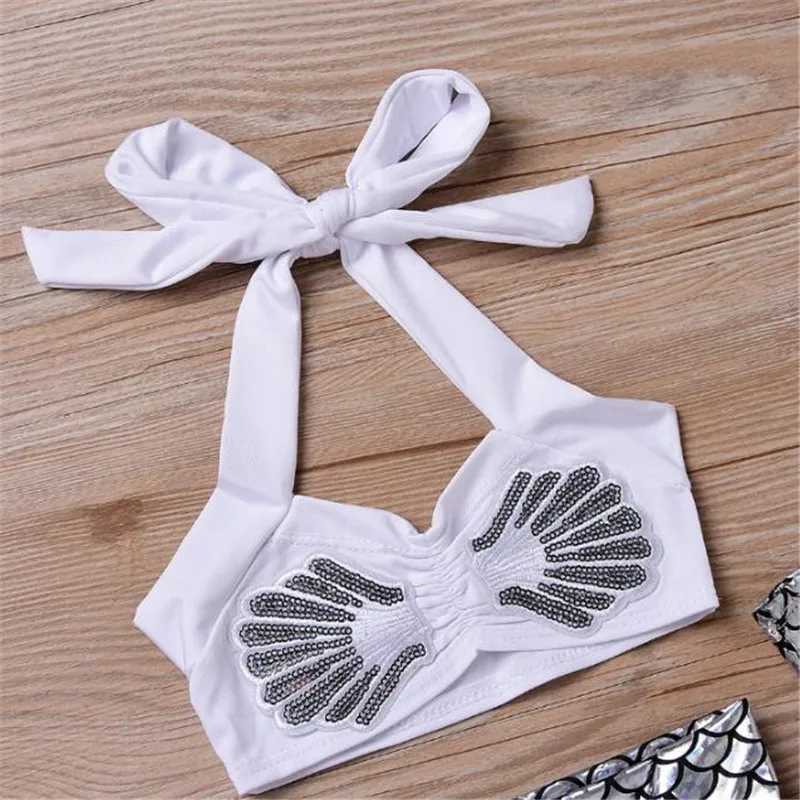 Neploe новый летний Двойка детей комплект бикини Русалка Косплэй купальник со