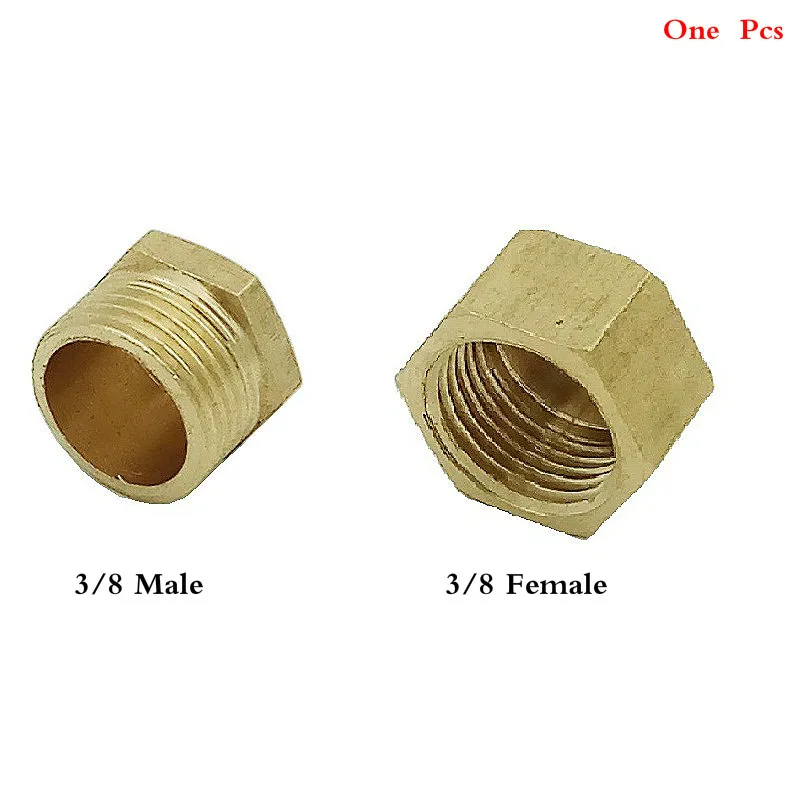 Полые шестигранные трубные заглушки медная наружная резьба 3/8 дюйма M/F латунная