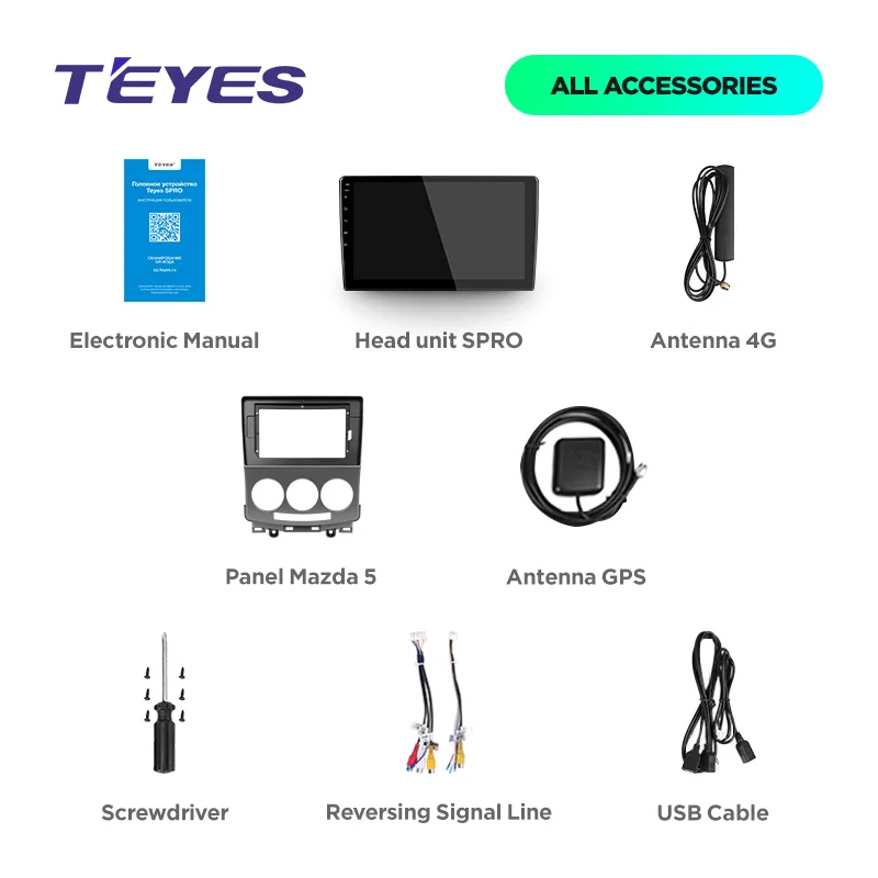 TEYES SPRO для Mazda 5 2005-2010 автомобильный Радио Мультимедиа Видео плеер навигация gps Android 8,1 аксессуары седан без dvd 2 din