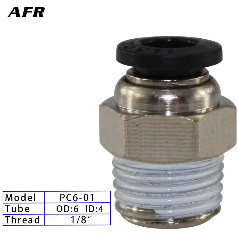 Никелевое покрытие M5 1/8 'ɱ/4'' 3/8 'ɱ/2'' Male- 4 6 8 10 12 мм прямой толчок в