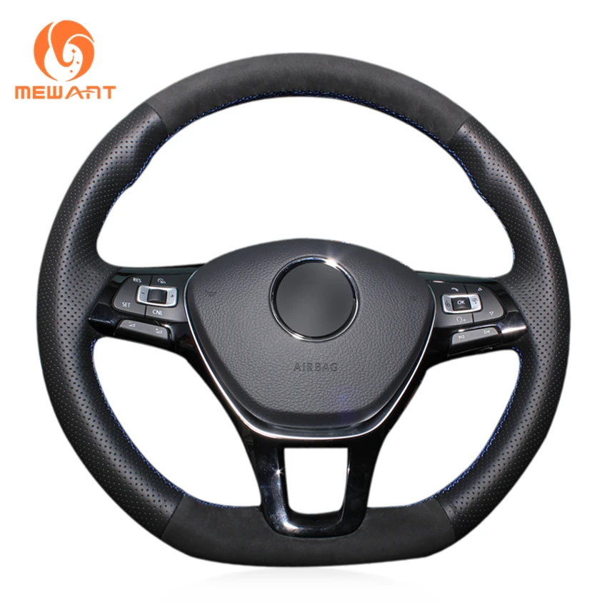 Чехол MEWANT из натуральной кожи для руля Volkswagen VW Golf 7 (VII) Polo Arteon Caddy Jetta Passat Alltrack