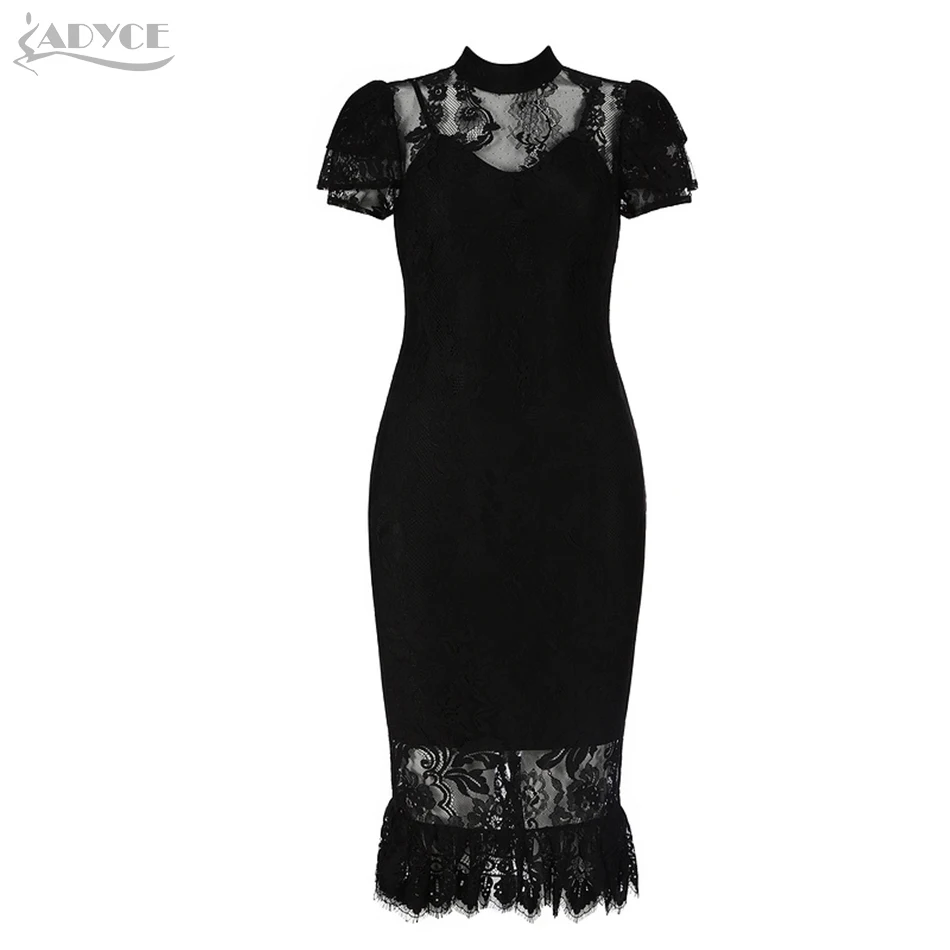 Adyce 2019 новинка летнее женское Бандажное платье Vestidos сексуальное кружевное