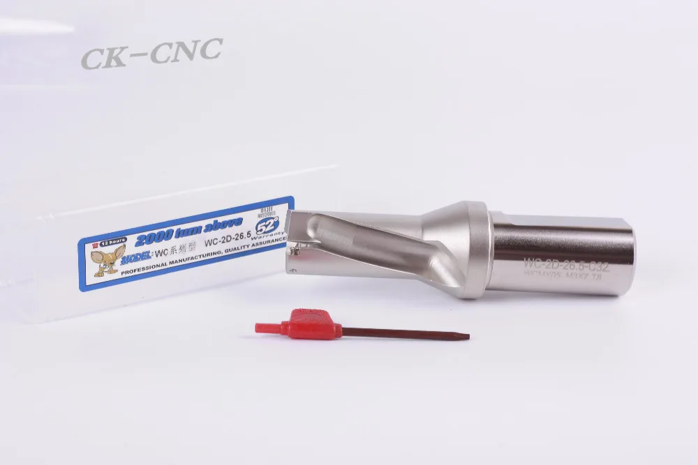 

hight quality WC-2D-26.5 C32 U drill indexable drill CNC TOOL 26.5mm-2D Machining length=53mm for WCMX050208 insert