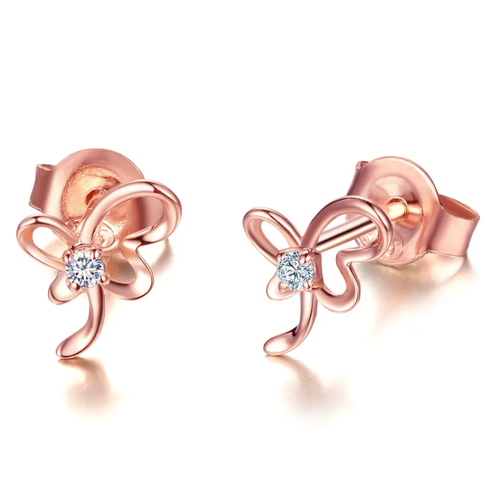 Женские серьги-гвоздики из серебра 925 пробы с бриллиантами | Украшения и