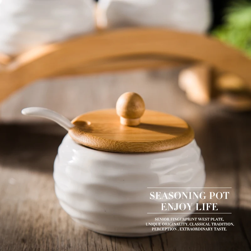 Креативный бытовой керамический горшок для вкуса набор из трех предметов кухни