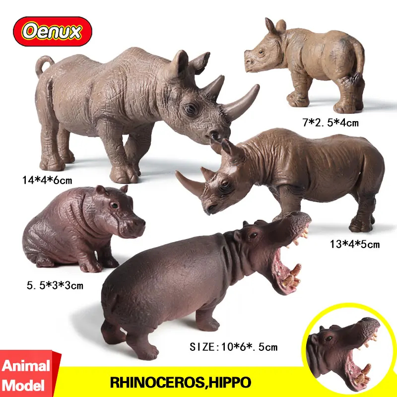 Without Box Oenux, реалистичные фигурки диких животных, игрушки, животные, зоопарк, львы, тигры, медведь, панда, твердая ПВХ Модель, фигурки, игрушки для детей, подарок - Цвет: Without Box