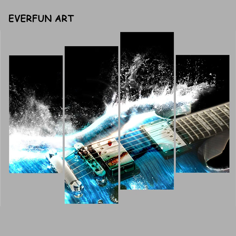 Everfun Книги по искусству некадрированным 4 панели стены работы модульная Картина