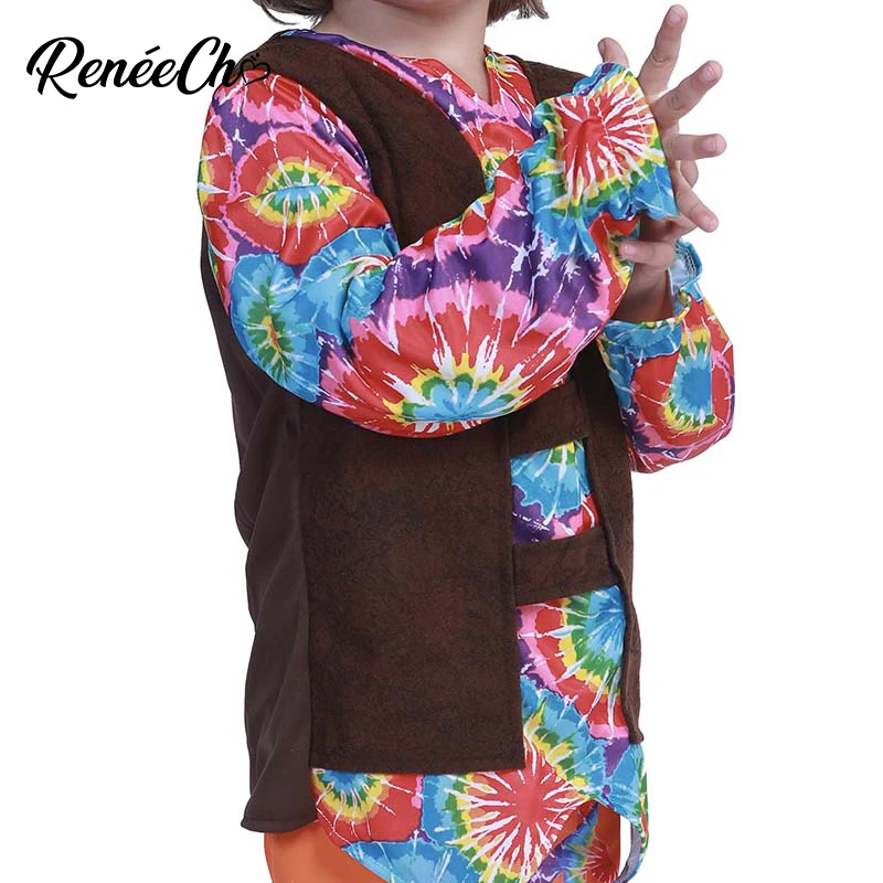 2018 детский костюм на Хэллоуин Костюм хиппи для мальчиков Детский косплея мира и