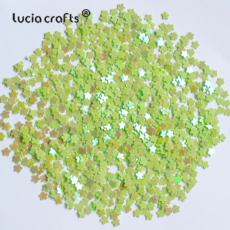 Lucia crafts 10 г/20 г 3 мм в форме цветка хлопья блестки радуга блесток свадебные/вечерние/ногтей/одежды конфетти DIY украшения D0111